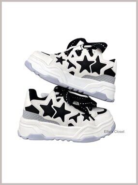 Chunky Y2K Platform Sneakers for Women Thick Sole Walking Shoes Kawaii Cute